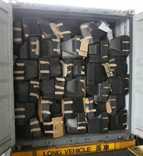 E-waste is improperly packed and loosely stacked in the containers.