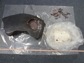 The suspected methamphetamine concealed in false compartment of the ceramic product.
