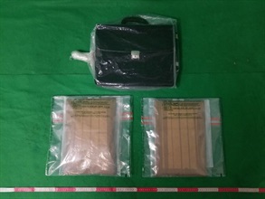 Hong Kong Customs seized about 2.1 kilograms of suspected cocaine with an estimated market value of about $2.2 million at Hong Kong International Airport on March 3.