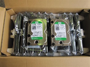 Computer hard disks seized in the operation.