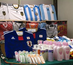 Some of the counterfeit goods seized by the Customs.