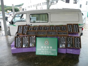 A batch of computer hard disks and a light goods vehicle were seized by the Customs in Pak Sha Wan, Sai Kung.