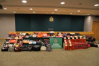 Some of the suspected counterfeit goods seized during the operations.