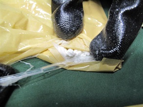 Close-up of the cocaine seized.