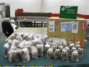 海关人员从木制工艺品中检获二十九公斤熟鸦片