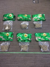 The suspected cannabis buds seized.
