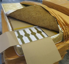 Suspected illicit cigarettes were found inside mattresses by Customs.