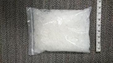 The suspected methamphetamine seized by Customs.