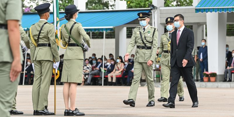 Secretary for Security Inspected the New Recruits