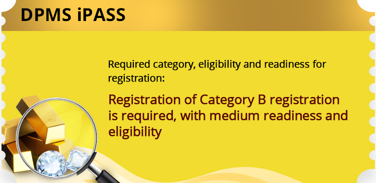 Required category, eligibility and readiness for registration: Registration of Category B registration is required, with medium readiness and eligibility