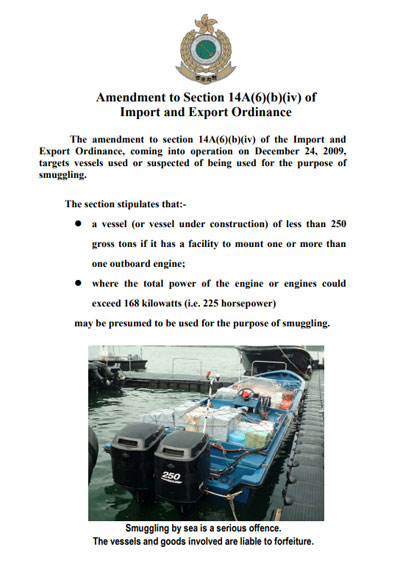 Amendment to Import and Export Ordinance