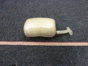 Suspected cocaine seized by Customs.