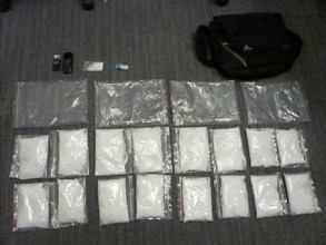 Customs officers seize about $480,000 worth of suspected ketamine from an incoming passenger.