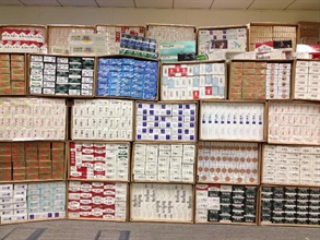 Duty-not-paid cigarettes seized in the operation by the Customs.