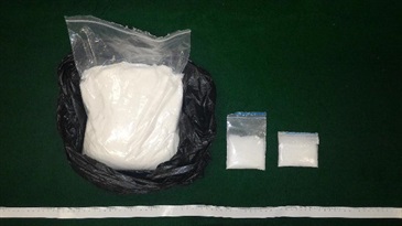 The suspected ketamine seized by Customs.