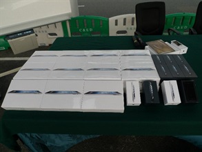 The seized smartphones and tablet computers.