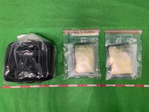 Hong Kong Customs seized about 2.2 kilograms of suspected cocaine with an estimated market value of about $3.9 million at Hong Kong International Airport on October 26. Photo shows the suspected cocaine seized.