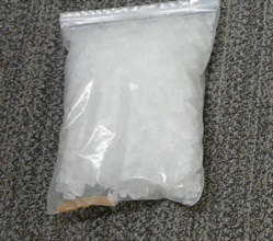 The seized methamphetamine.