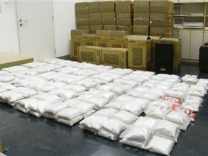 Hong Kong Customs made a record seizure of 307 kilograms of ketamine and 10 kilograms of methamphetamine (“ice”), with an estimated street value of $41.3 million, at the Hong Kong International Airport on November 22.