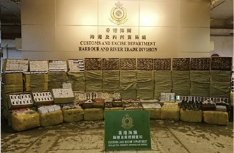 The Customs and Excise Department conducted an operation during the Christmas and New Year holidays at the airport, seaport, land boundary and railway control points in a bid to combat smuggling and other illegal activities through passenger and cargo channels. Customs officers seized about 400 cartons of suspected counterfeit goods, including mobile phones and accessories, watches, clothing and handbags, with an estimated market value of about $4 million from a container at the Customs Cargo Examination Compound of the River Trade Terminal in Tuen Mun on December 19.