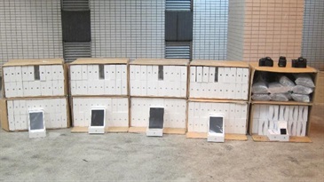 The tablet computers seized in the operation.