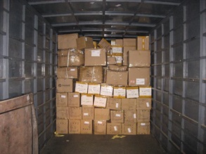 Customs officers found the unmanifested goods in the innermost part of the cargo compartment yesterday (April 18).