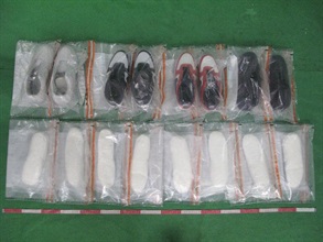 Hong Kong Customs seized about 4.2 kilograms of suspected heroin with an estimated market value of about $3.9 million at Hong Kong International Airport on March 6.
