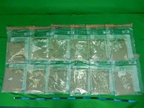 Hong Kong Customs seized about 2.1 kilograms of suspected methamphetamine and 6.5 kilograms of suspected cocaine with an estimated market value of about $8.24 million at Hong Kong International Airport on March 16 and yesterday (March 23) respectively.Photo shows the suspected cocaine seized.