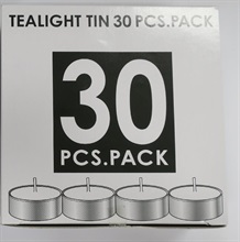 Hong Kong Customs today (April 15) announced that it conducted spot checks on tea-light candles in the past three weeks and ordered seven retailers cum importers to store in specified places 562 packs of tea-light candles of eight models without bilingual warnings or cautions. Photo shows one of the models of tea-light candles.