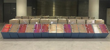 Hong Kong Customs yesterday (May 16) seized about 800 000 suspected illicit cigarettes with an estimated market value of about $2.1 million and a duty potential of about $1.5 million from an incoming truck at Shenzhen Bay Control Point.