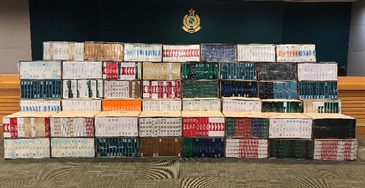 Hong Kong Customs yesterday (May 17) seized about 1.3 million suspected illicit cigarettes in Kwai Chung with an estimated market value of about $3.6 million and a duty potential of about $2.6 million.