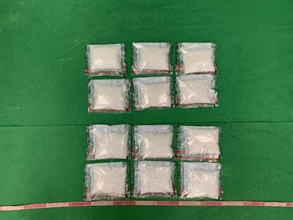 香港海關昨日（六月六日）在旺角進行反毒品行動期間，檢獲一批共約三公斤懷疑氯胺酮，估計市值約二百二十萬元。