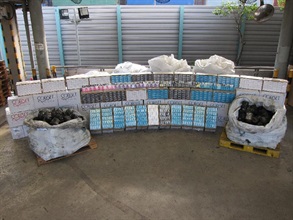 Hong Kong Customs seized about 3 million suspected illicit cigarettes at Kwai Chung Customhouse Cargo Examination Compound on July 10. The estimated market value of the suspected illicit cigarettes is about $8.2 million with a duty potential of about $5.8 million.