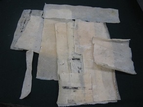 The seized silicone rubber layers with cocaine.