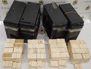 Hong Kong Customs yesterday (September 16) seized about 60 kilograms of suspected worked ivory with an estimated market value of about $1.2 million at Hong Kong International Airport.