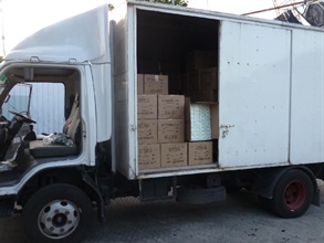 Hong Kong Customs yesterday (October 15) seized about 700 000 suspected illicit cigarettes with an estimated market value of about $1.9 million and a duty potential of about $1.3 million on board a truck in Fanling.