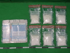 Hong Kong Customs seized about 2.8 kilograms of suspected ketamine with an estimated market value of about $1.4 million at Hong Kong International Airport on October 28.