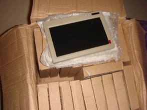 Some of the LCD monitors seized.