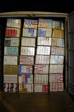 Customs seizes $3.6 million duty not paid cigarettes in an inbound goods vehicle.