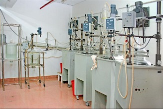 Equipment found in the methamphetamine manufacturing centre in an industrial building in Kwai Tsing.