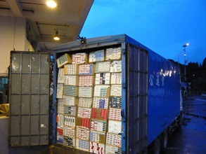The Customs seizes $3.4 million duty not paid cigarettes in an inbound goods vehicle.