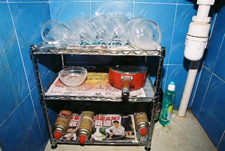 The drug manufacturing equipment found in the premises.