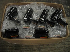 Digital video cameras seized by Hong Kong Customs.