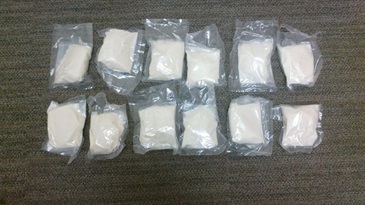 The suspected ketamine seized.