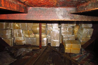 The hidden compartment of the river trade vessel.