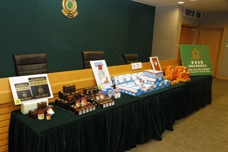 Some of the suspected look-alike products confiscated.