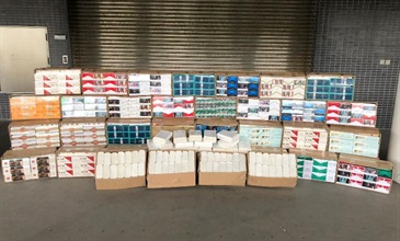 Hong Kong Customs today (April 25) seized about 430 000 suspected illicit cigarettes with an estimated market value of about $1.2 million and a duty potential of about $800,000 on board an incoming truck at Shenzhen Bay Control Point.