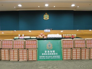 The suspected counterfeit medicines seized in the operations.