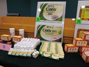 The suspected counterfeit medicines seized in the operations.