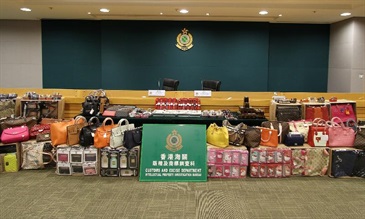 Some of the suspected counterfeit goods seized in the operation.